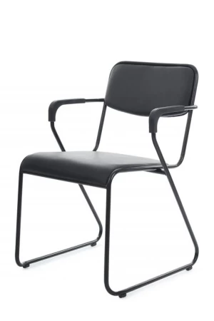 Кресло Nix Plus RCH OMKL-03B Черный/Металл Черный для посетителей и сотрудников фото