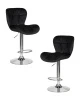 Набор 2 шт Стул барный DOBRIN BARNY, черный велюр (MJ9-101)