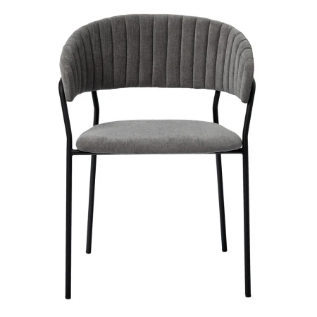 Купить Комплект из 2-х стульев Turin серый вельвет с чёрными ножками в интернет-магазине КупиКресла.ру