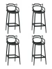Набор 4 шт Стул барный DOBRIN MASTERS BAR, чёрный (B-03)