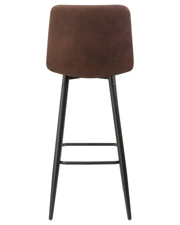 Купить Стул барный DOBRIN NICOLE, черные матовые ножки, коричневая микрофибра (PK-03) по выгодной цене для кафе, ресторанов и кухни
