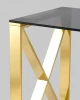 Купить Журнальный стол 40*40 КРОСС золото стекло smoke по низкой цене