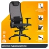 Кресла руководителя - Кресло Deco Black Lux (Дэко Блэк Люкс) Сетка Черный