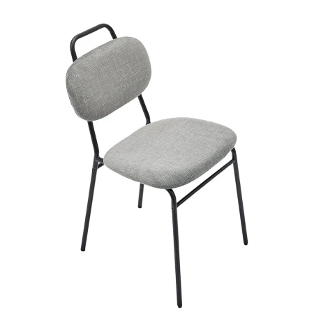 Стул MOLLY разборный черный каркас серое сиденье