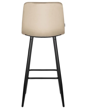 Купить Стул барный DOBRIN NICOLE, черные матовые ножки, мокко велюр (108-104) по выгодной цене для кафе, ресторанов и кухни