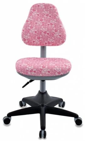 Детские компьютерные кресла - Кресло детское Бюрократ KD-2 розовый сердца Hearts-Pk крестовина пластик