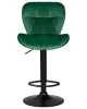 Купить Стул барный DOBRIN BARNY BLACK, зеленый велюр (MJ9-88) по выгодной цене для кафе, ресторанов и кухни