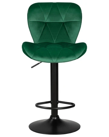 Купить Стул барный DOBRIN BARNY BLACK, зеленый велюр (MJ9-88) по выгодной цене для кафе, ресторанов и кухни