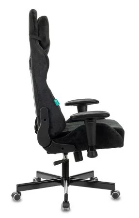 Кресла для геймеров - Кресло игровое Zombie VIKING KNIGHT Fabric черный Light-20 с подголов. крестовина металл