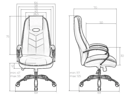 Офисные кресла - Офисное кресло DOBRIN TOBIAS, черный