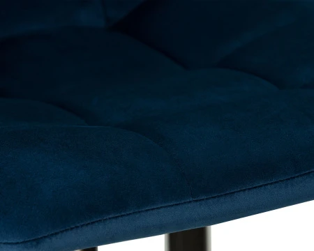 Купить Стул барный DOBRIN NICOLE, черные матовые ножки, темно-синий велюр (108-95) по выгодной цене для кафе, ресторанов и кухни