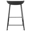 Купить Стул полубарный Neo чёрный с чёрными ножками по выгодной цене для кафе, ресторанов и кухни