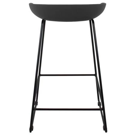 Купить Стул полубарный Neo чёрный с чёрными ножками по выгодной цене для кафе, ресторанов и кухни