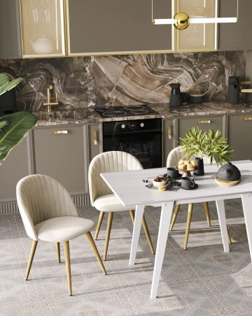 Купить Стол обеденный GUDI 120*75 белый по низкой цене