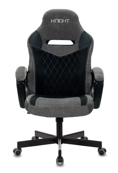 Кресло игровое Zombie VIKING 6 KNIGHT Fabric серый/черный с подголов. крестовина металл | Купить в КупиКресла.ру