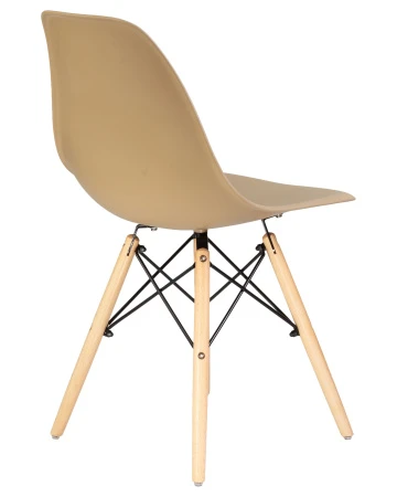 Купить Стул обеденный DOBRIN DSW, ножки светлый бук, цвет бежевый (GR-03) по низкой цене