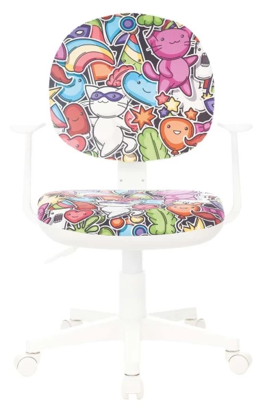 Кресло детское Бюрократ CH-W356AXSN мультиколор маскарад крестовина пластик пластик белый | Купить в КупиКресла.ру
