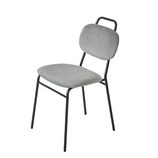 Купить Стул MOLLY разборный черный каркас серое сиденье по низкой цене