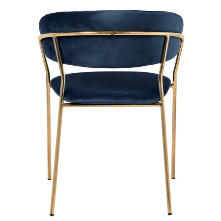 Купить Комплект из 2-х стульев Turin синий, золотые ножки в интернет-магазине КупиКресла.ру