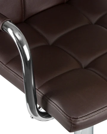 Купить Стул барный DOBRIN KRUGER ARM, коричневый по выгодной цене для кафе, ресторанов и кухни