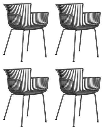 Набор 4 шт Стул обеденный DOBRIN ROSS, темно-серый (GR-04) без подушки