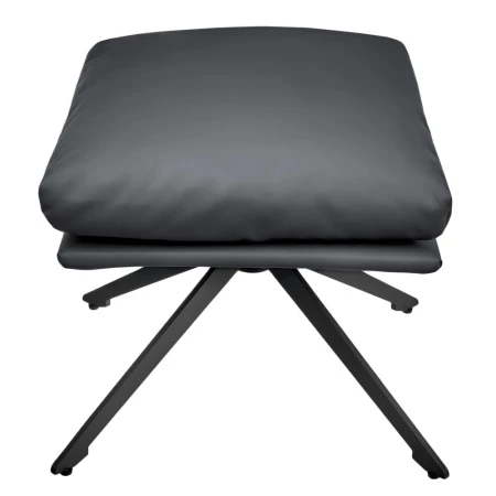 Купить Оттоманка HUG тёмно-серый, экокожа по низкой цене