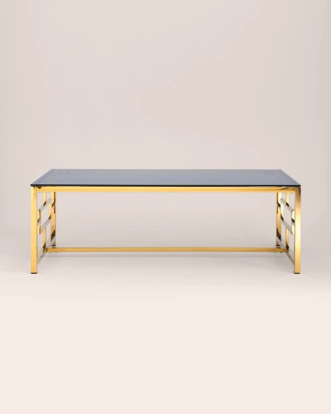 Купить Журнальный стол 120*60 БРУКЛИН золото стекло smoke по низкой цене