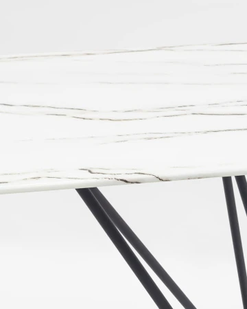 Купить Стол обеденный Сакраменто 140*90 белый стеклянный по низкой цене