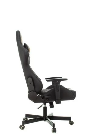 Кресло игровое Knight ARMOR черный ромбик эко.кожа с подголов. крестов. металл