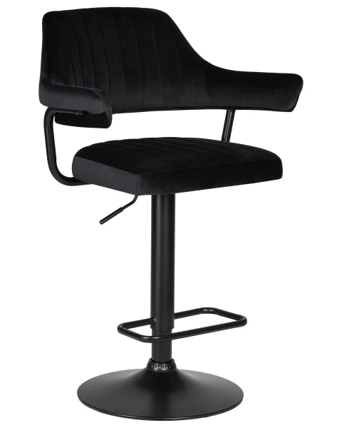 Купить Набор 2 шт Стул барный DOBRIN CHARLY BLACK, черный велюр (MJ9-101) по низкой цене