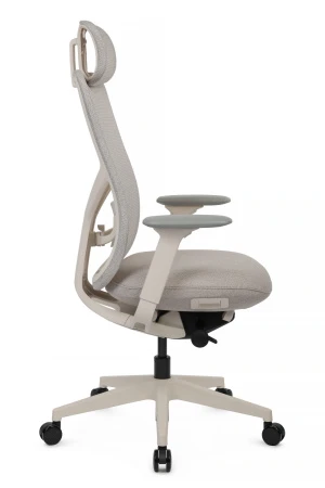 Кресло Antler EAN-001AW Белый пластик/Светло-бежевый