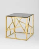 Купить Журнальный столик 55*55 АРТ ДЕКО золото стекло smoke по низкой цене