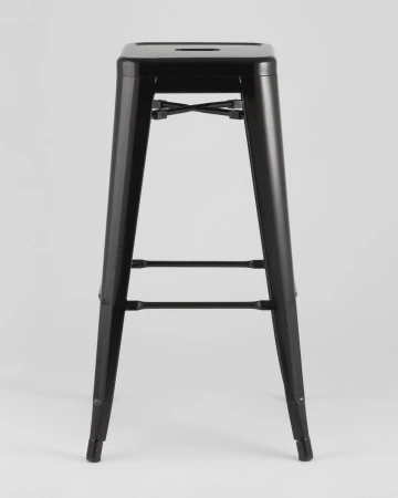Купить Стул барный TOLIX черный глянцевый по выгодной цене для кафе, ресторанов и кухни