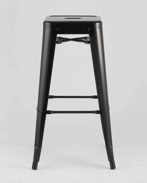 Стул барный TOLIX черный глянцевый для кафе, ресторанов и кухни