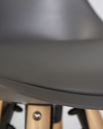 Купить Набор 2 шт Стул полубарный DOBRIN RONNI, ножки светлый бук, тёмно-серый (GR-04) в интернет-магазине КупиКресла.ру