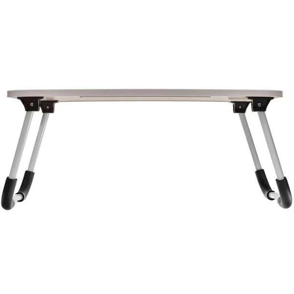 Купить Стол складной с подстаканником «ЛАЙТ», 59,5x39,5x26,4см, мдф, металл, св. дерево, белый по низкой цене