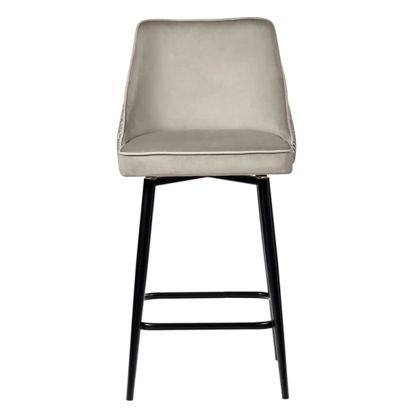 Стул полубарный Dave латте с жаккардом, с поворотным механизмом для кафе, ресторанов и кухни