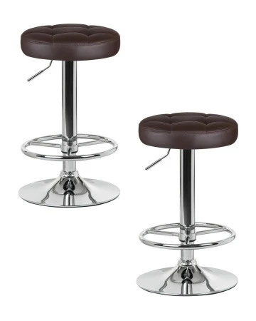 Набор 2 шт Табурет барный DOBRIN BRUNO, коричневый