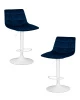 Набор 2 шт Стул барный DOBRIN TAILOR WHITE, синий велюр (MJ9-117)