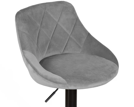 Купить Стул барный DOBRIN LOGAN BLACK, серый велюр (MJ9-75) по выгодной цене для кафе, ресторанов и кухни