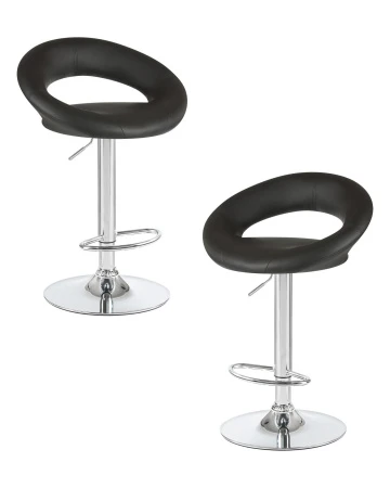 Набор 2 шт Стул барный DOBRIN MIRA, чёрный