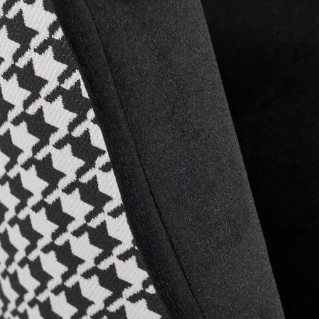 Купить Стул полубарный Paola чёрный с жаккардом по выгодной цене для кафе, ресторанов и кухни