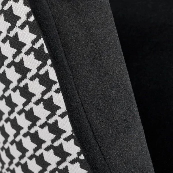 Стул полубарный Paola чёрный с жаккардом для кафе, ресторанов и кухни