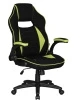 Кресло игровое DOBRIN RICK, черно-светло-зеленая ткань