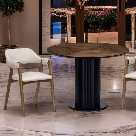 Купить Стул KELLI бежевый букле, экокожа коричневая, орех по низкой цене