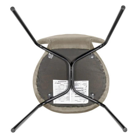 Купить Комплект из 2-х стульев Seven Style латте велюр с чёрными ножками в интернет-магазине КупиКресла.ру