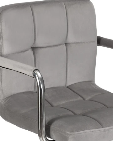 Купить Стул барный DOBRIN KRUGER ARM, серый велюр (MJ9-75) по выгодной цене для кафе, ресторанов и кухни