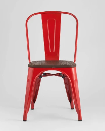 Купить Стул TOLIX WOOD красный глянцевый по низкой цене