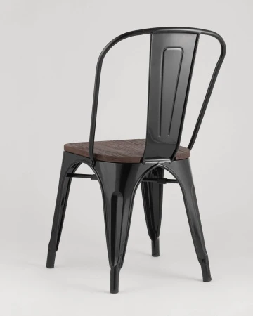 Купить Стул TOLIX WOOD черный глянцевый по низкой цене