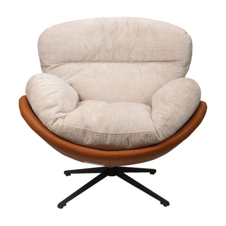 Купить Кресло BLISS оранж/серый, экокожа, шенилл по низкой цене